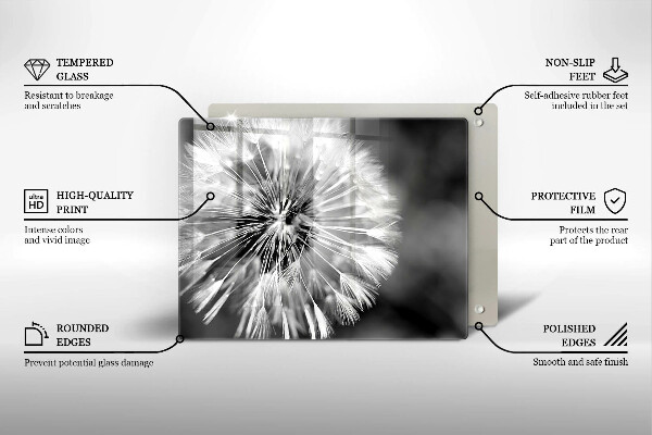 Protège plaque de cuisson Un pissenlit délicat