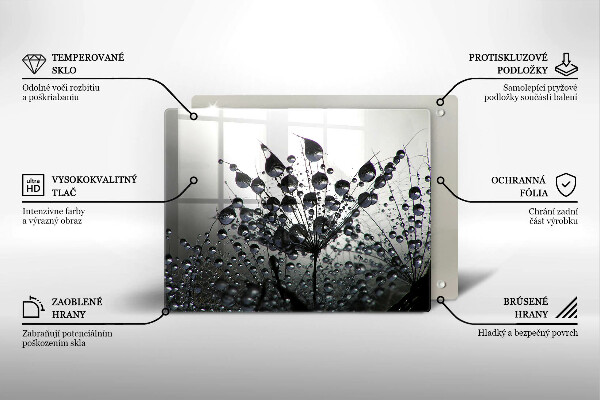 Protège plaque de cuisson Pissenlits et rosée
