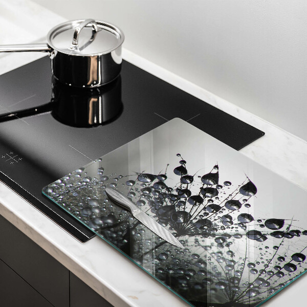 Protège plaque de cuisson Pissenlits et rosée