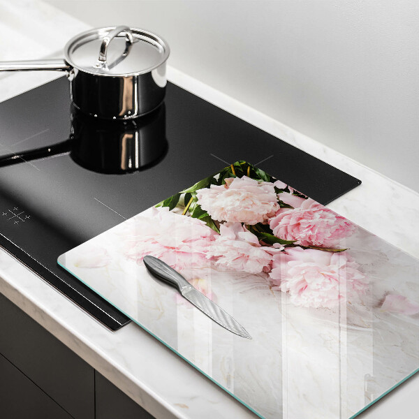 Protège plaque de cuisson Fleurs de roses délicates