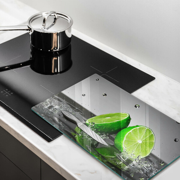 Protège plaque de cuisson Citrons verts juteux et eau