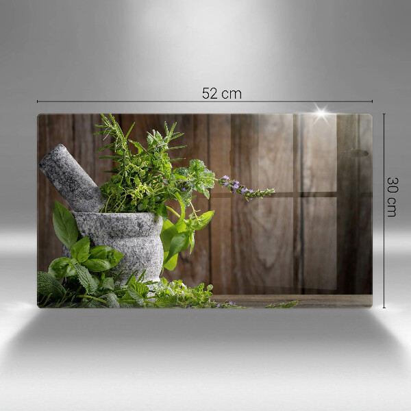 Protège plaque de cuisson Plantes herbes et bois