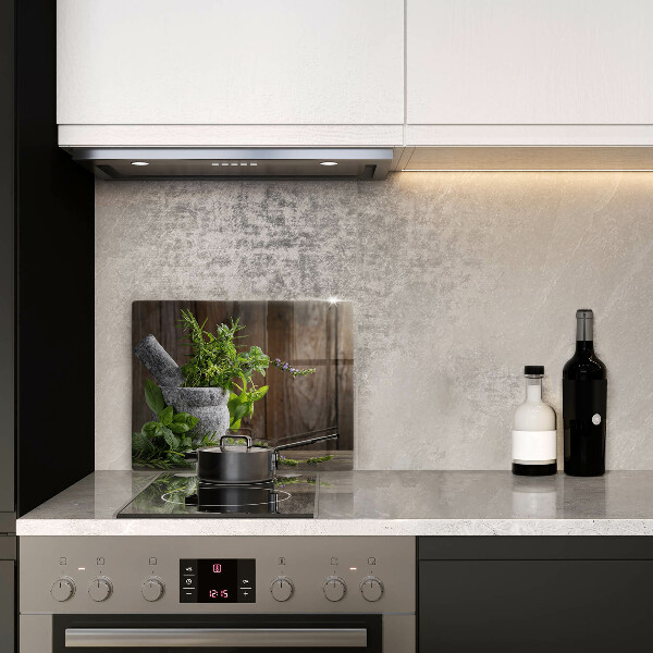 Protège plaque de cuisson Plantes herbes et bois