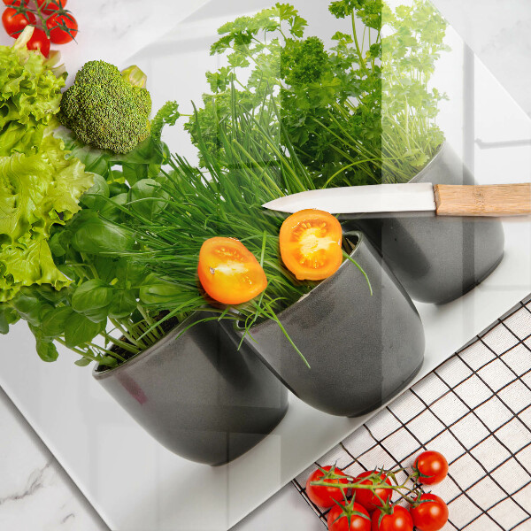 Protège plaque de cuisson Pots aux herbes