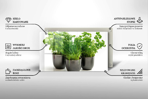 Protège plaque de cuisson Pots aux herbes