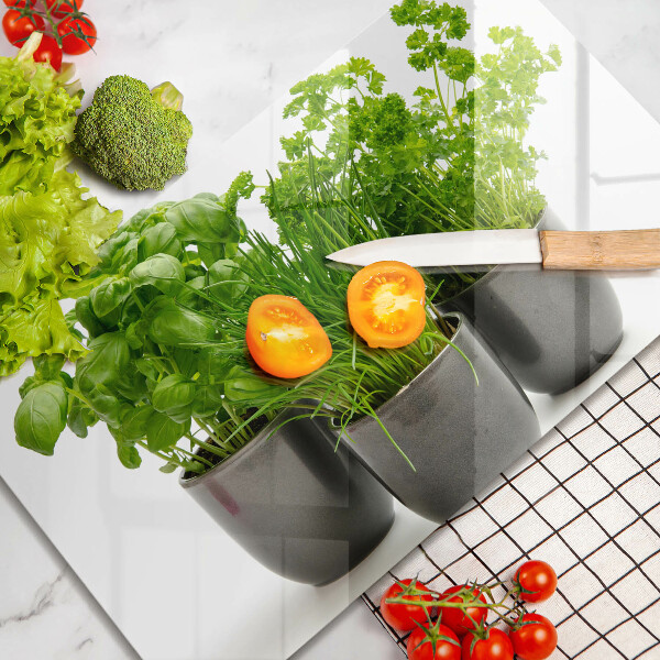 Protège plaque de cuisson Pots aux herbes