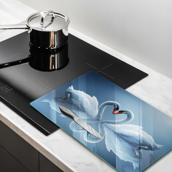 Protège plaque de cuisson Deux coeurs de cygne