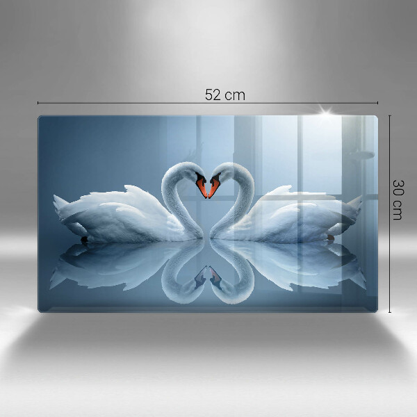 Protège plaque de cuisson Deux coeurs de cygne