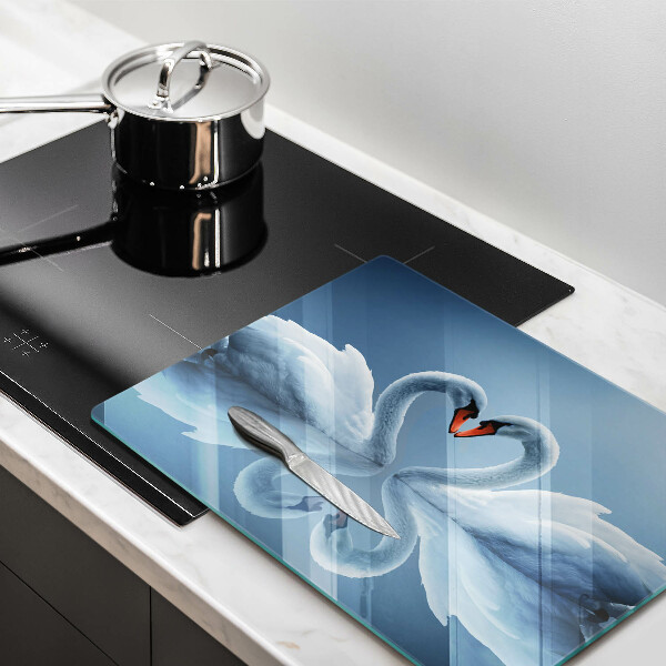 Protège plaque de cuisson Deux coeurs de cygne