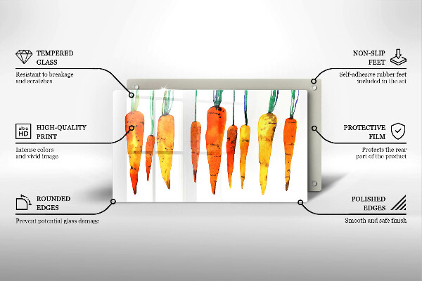 Protège plaque de cuisson Illustration de carotte