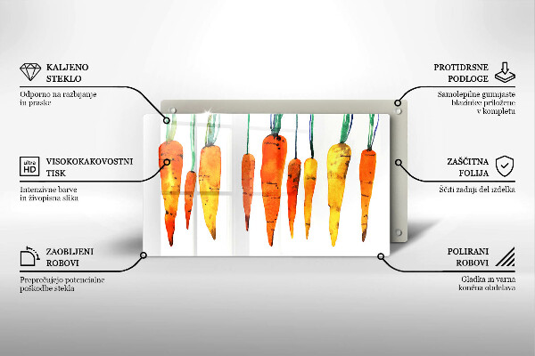 Protège plaque de cuisson Illustration de carotte