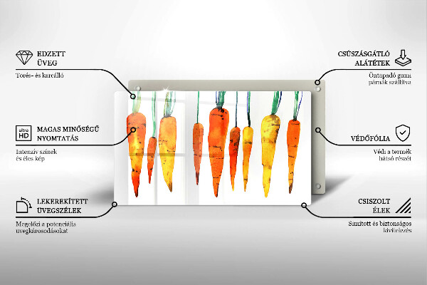 Protège plaque de cuisson Illustration de carotte