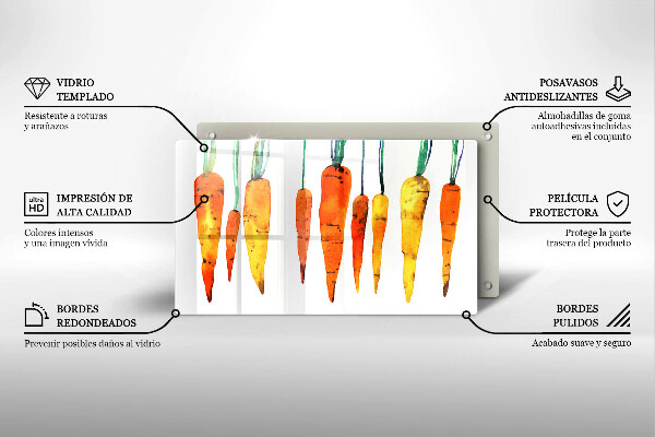 Protège plaque de cuisson Illustration de carotte