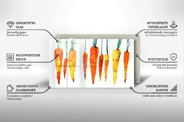 Protège plaque de cuisson Illustration de carotte