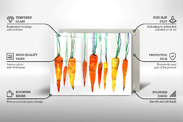 Protège plaque de cuisson Illustration de carotte