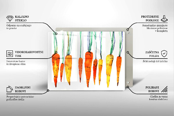 Protège plaque de cuisson Illustration de carotte