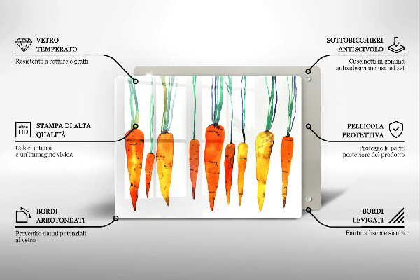 Protège plaque de cuisson Illustration de carotte