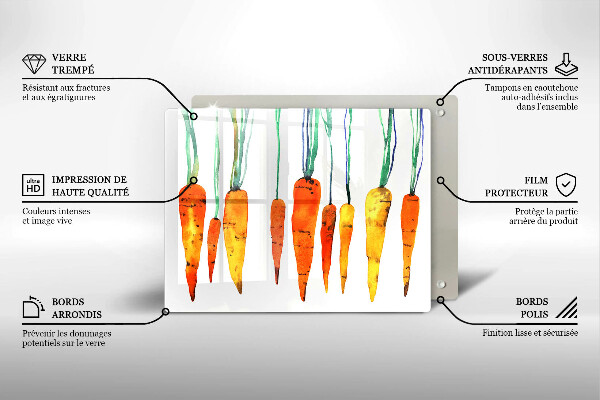 Protège plaque de cuisson Illustration de carotte