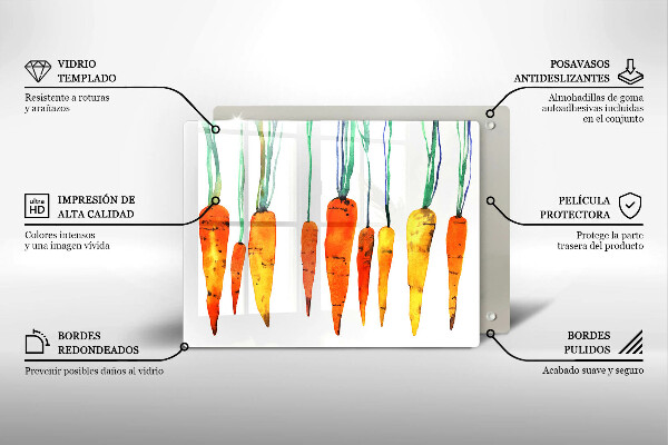 Protège plaque de cuisson Illustration de carotte