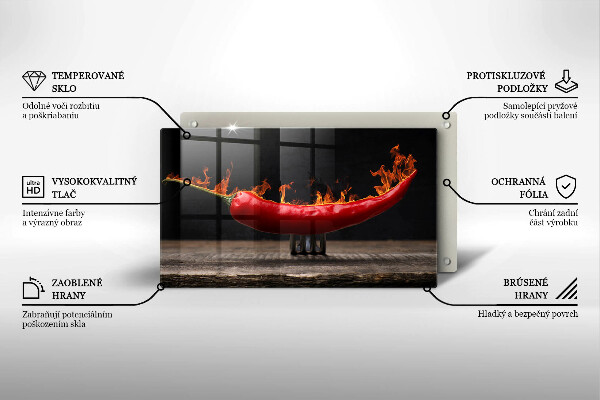 Protège plaque de cuisson Piment fort