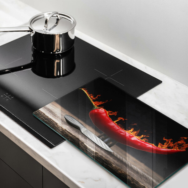 Protège plaque de cuisson Piment fort