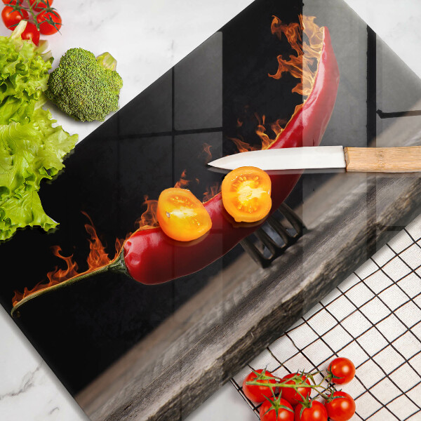 Protège plaque de cuisson Piment fort