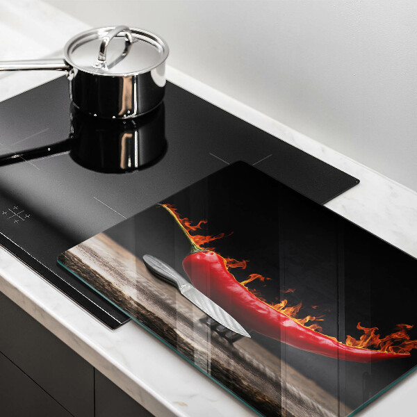 Protège plaque de cuisson Piment fort