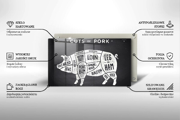 Protège plaque de cuisson Viande de porc porc