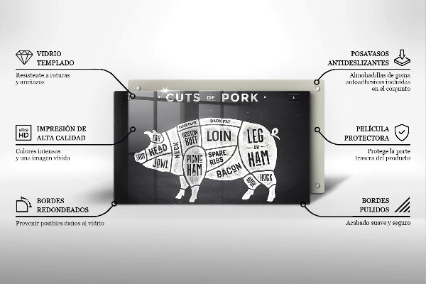 Protège plaque de cuisson Viande de porc porc