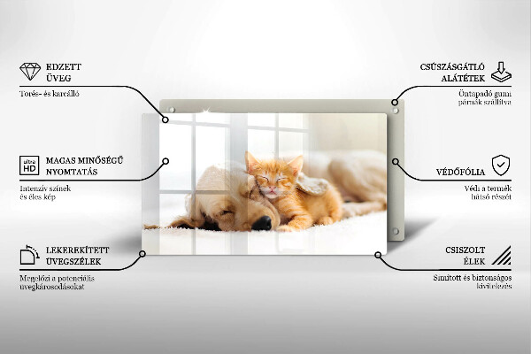 Protège plaque de cuisson Animaux chien et chat