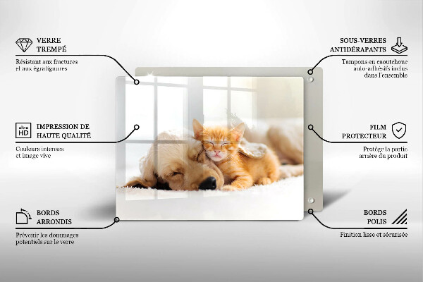 Protège plaque de cuisson Animaux chien et chat