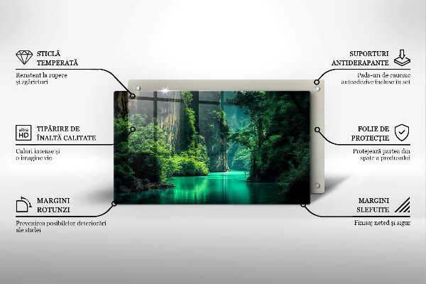 Protège plaque de cuisson Paysage lagon