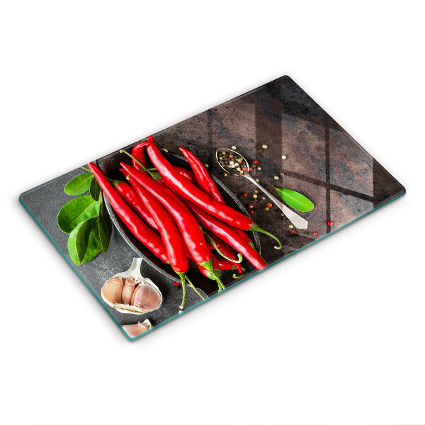 Protège plaque de cuisson Piments rouges