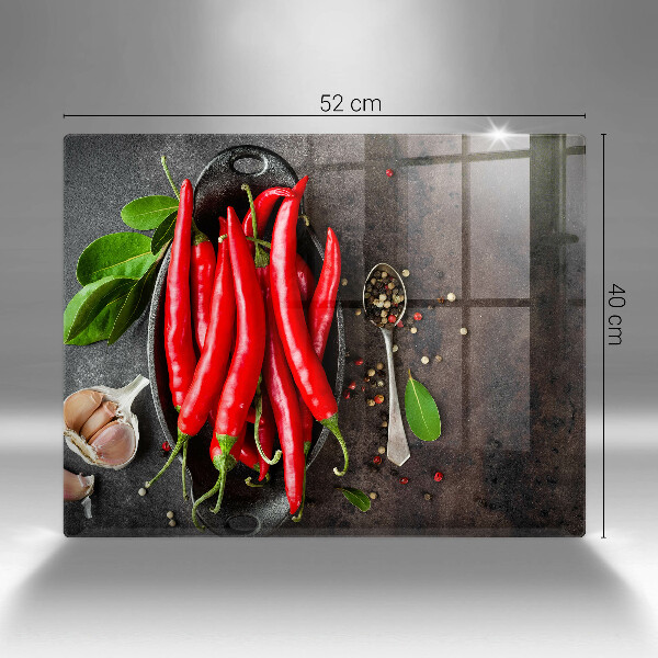 Protège plaque de cuisson Piments rouges