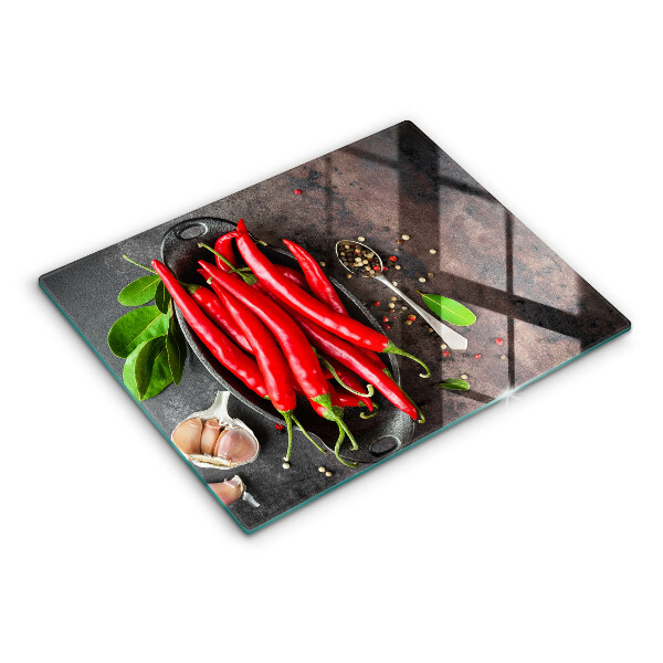 Protège plaque de cuisson Piments rouges