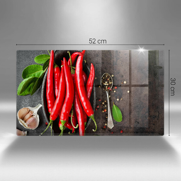 Protège plaque de cuisson Piments rouges