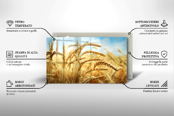 Protège plaque de cuisson Épis de céréales dans le champ