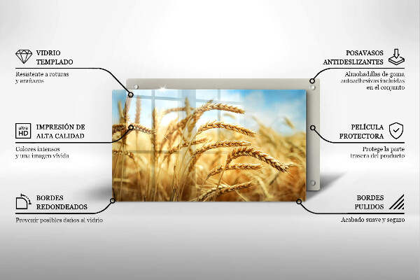 Protège plaque de cuisson Épis de céréales dans le champ