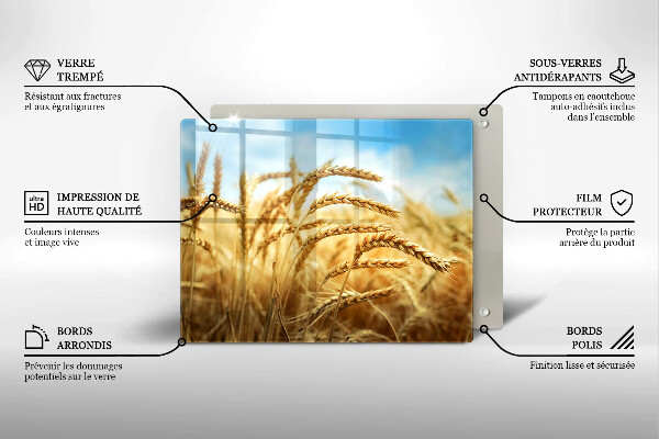 Protège plaque de cuisson Épis de céréales dans le champ