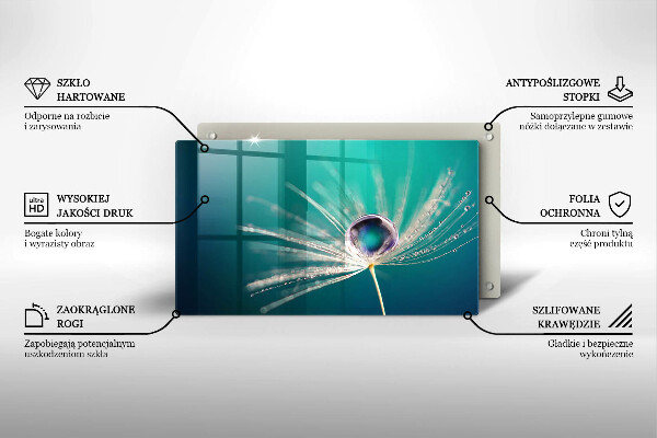 Protège plaque de cuisson Rosée sur un pissenlit