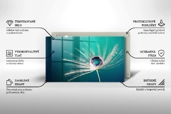 Protège plaque de cuisson Rosée sur un pissenlit