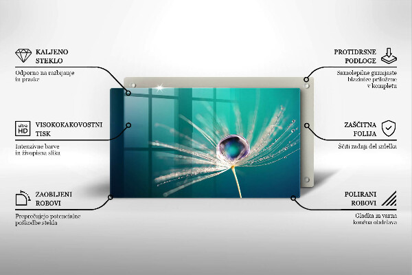 Protège plaque de cuisson Rosée sur un pissenlit