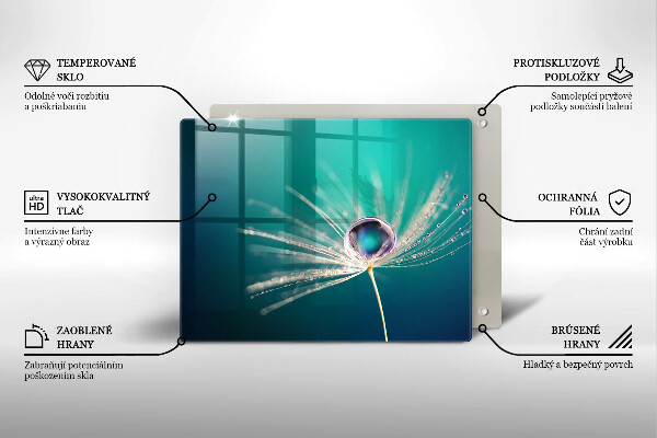 Protège plaque de cuisson Rosée sur un pissenlit