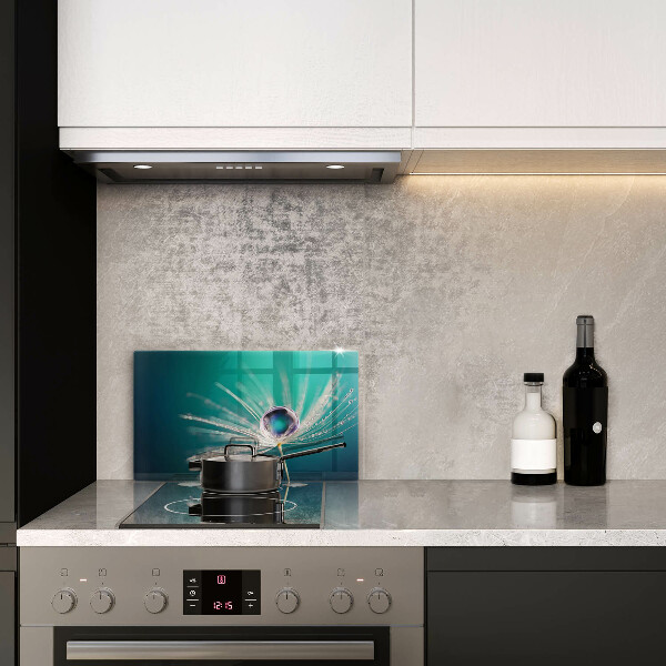 Protège plaque de cuisson Rosée sur un pissenlit