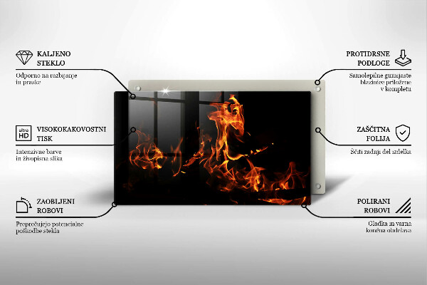 Protège plaque de cuisson Allume une flamme vivante