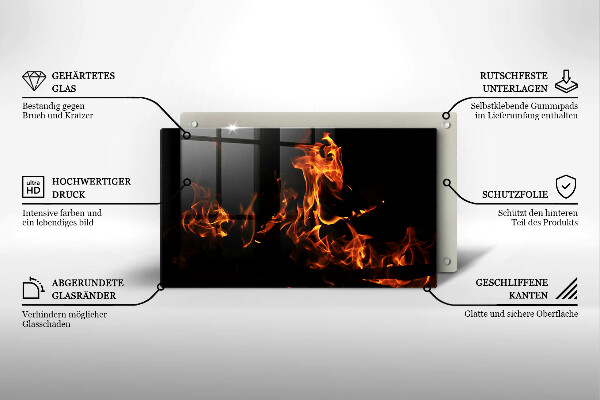 Protège plaque de cuisson Allume une flamme vivante