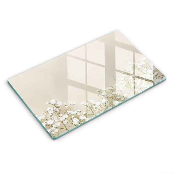 Protège plaque de cuisson Fleurs de bohème en plâtre