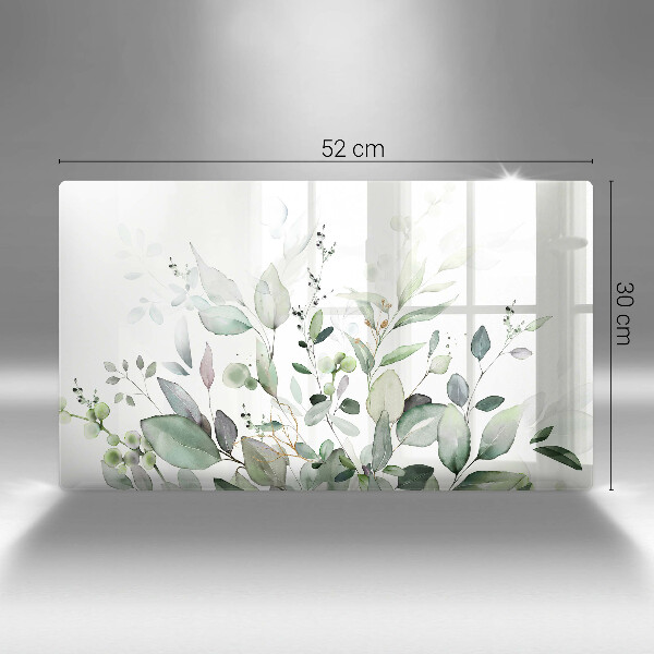 Protège plaque de cuisson Plantes aquarelles