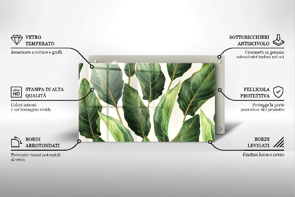 Protège plaque de cuisson Feuilles de banane