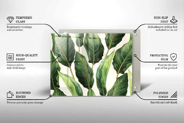 Protège plaque de cuisson Feuilles de banane